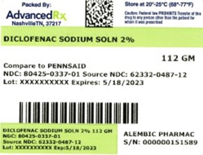 Label 1 (Diclofenac Sodium Solution  80425 0337 01)